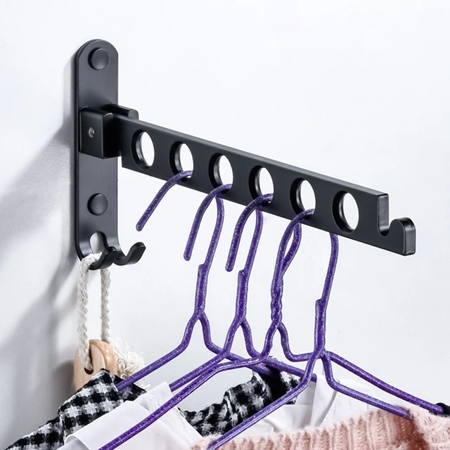 Wall Mounted Expandable Clothes Drying Rack  Wall Mount Clothes Drying  Rack - Black - Aliexpress