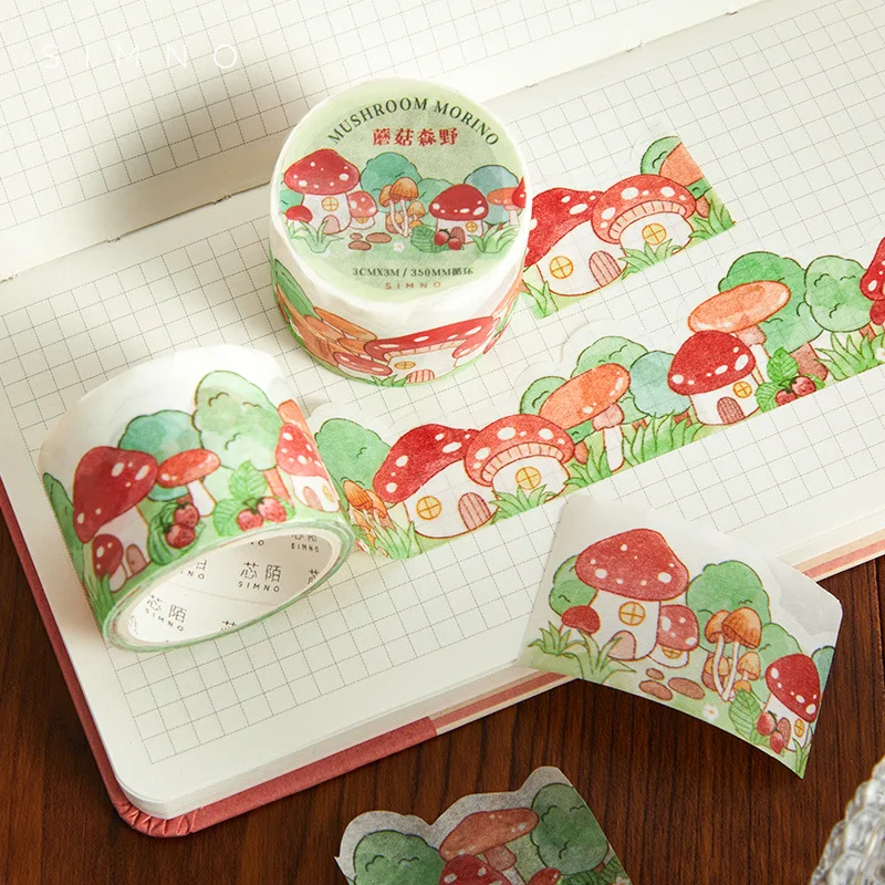 Vintage%20Mushroom%20Flower%20Washi%20Tape%20Decorative%20Scrapbooking%20Sticker%20Label%20Cute%20House%20Masking%20Tape%20Stationery%20School%20Supplies%20-%20Image%2010