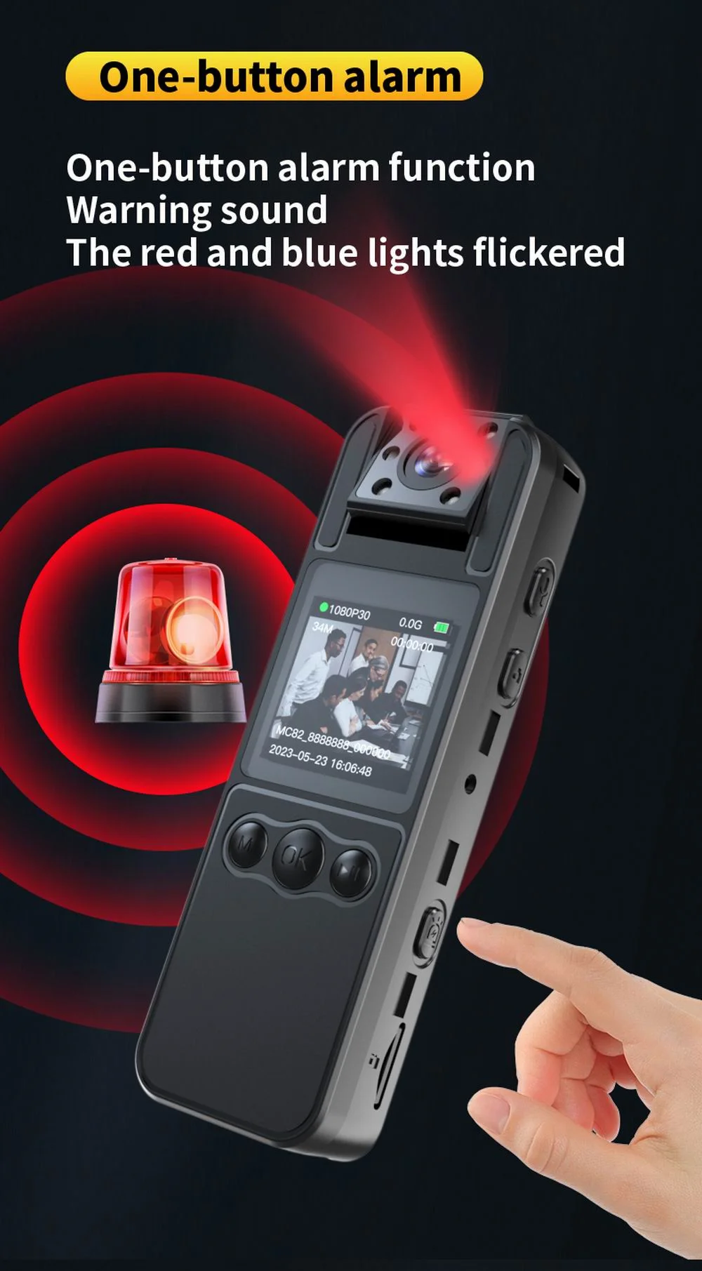 NEW 1080P HD Mini Camera Portable Digital Video Recorder BodyCam 180 Rotating In
