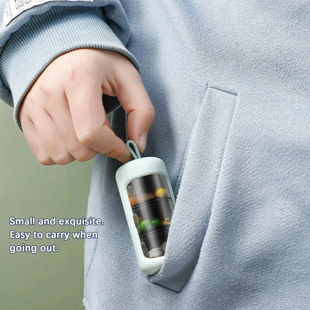 Compact BPA-Free Pill Organizer - Daily 3-Compartment Travel Case