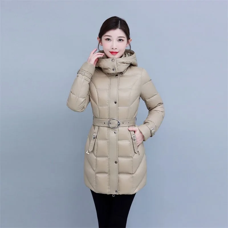 2023 New Women Down Jacket Winter Coat Female Keep Warm Thick Parkas Loose Long Outwear Top Grade Fashion Hooded Overcoat S-4XL