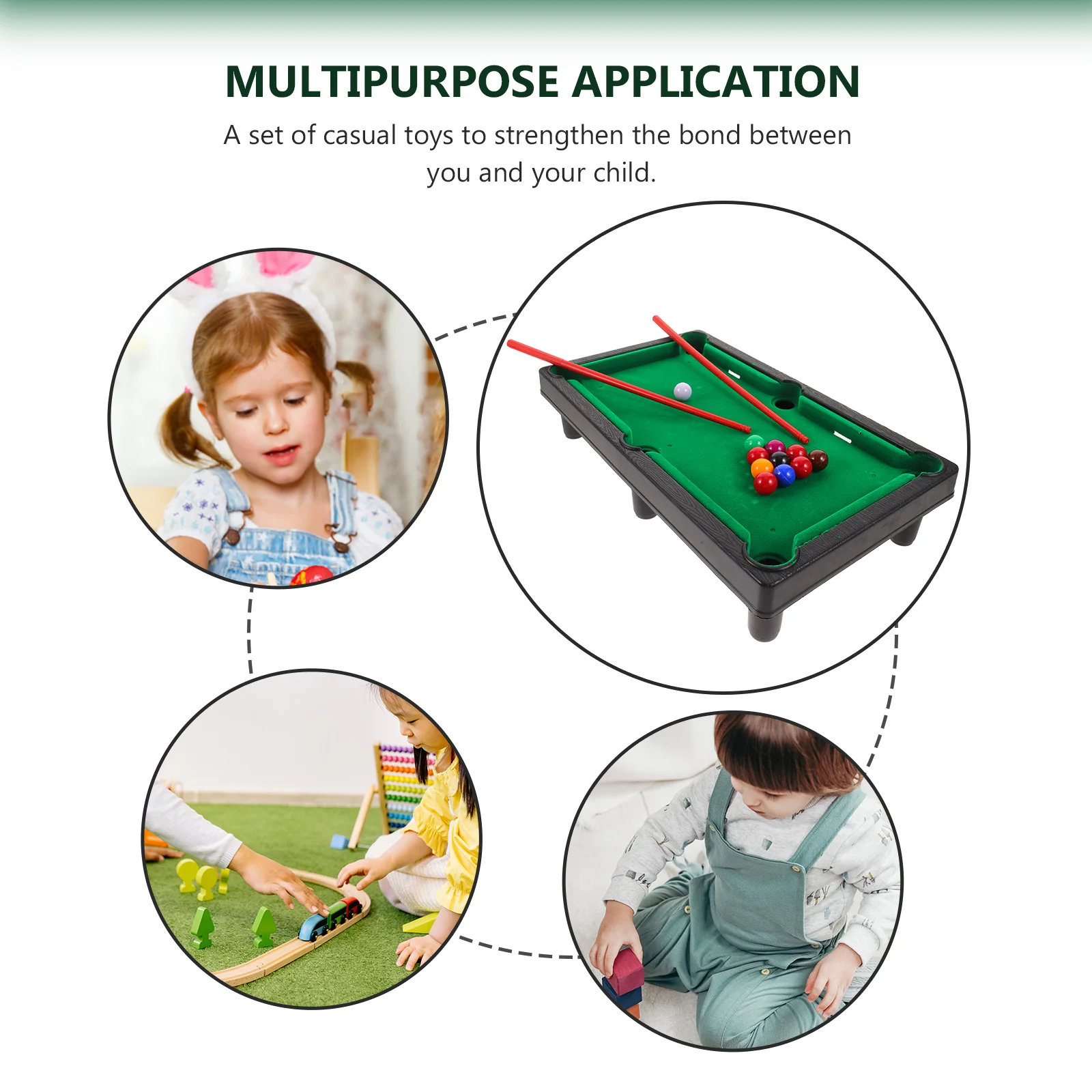 Children's Billiard Toy Mini Pool Table Game Tabletop Toys Desktop Tables for Adults