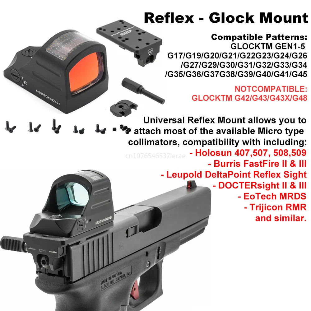 Tactical HS 507C Red Dot Sight for Pistol Airsoft Rifle Mini Scope Tactical Hunting/Exoskeleton Bracket for Glock & 20mm Rail red dot sight