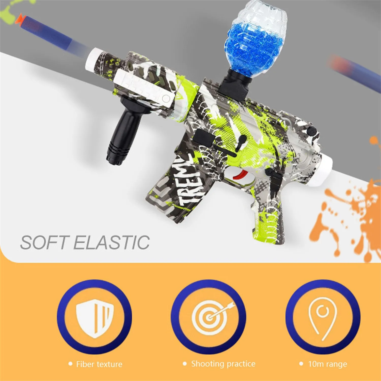 AK47 Gel Electric Gel Blaster Friendly Plaintly Paintball Airsoft Orbeez  Gun Beads Automatic Water Beads Shooter For Children من 342.53ر.س