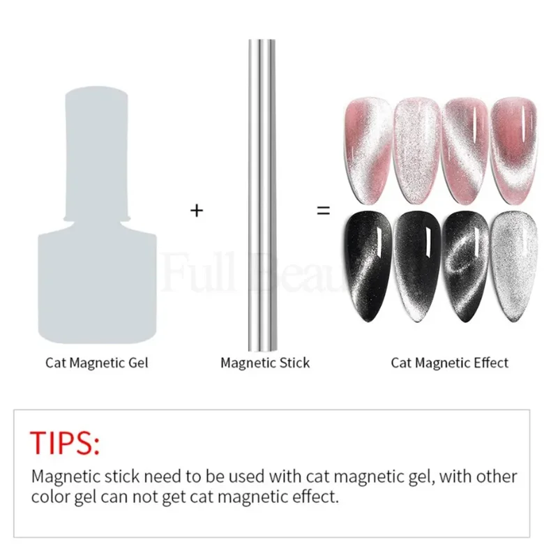 Magnetic Nail Art Tools Cylindrical Magnet for Cat Eye UV Gel Varnish with Nails Art Decoration Fashion Nail Magnet Tools for Manicure Design Tools