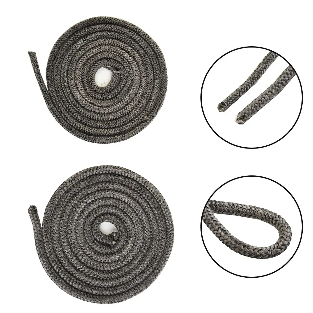 6/8mm Fiberglass Rope Seal Stove Wood Burning Stove Log Burner Door Seal High Temperature Fireproof Sealing 2m wood burning stove seal