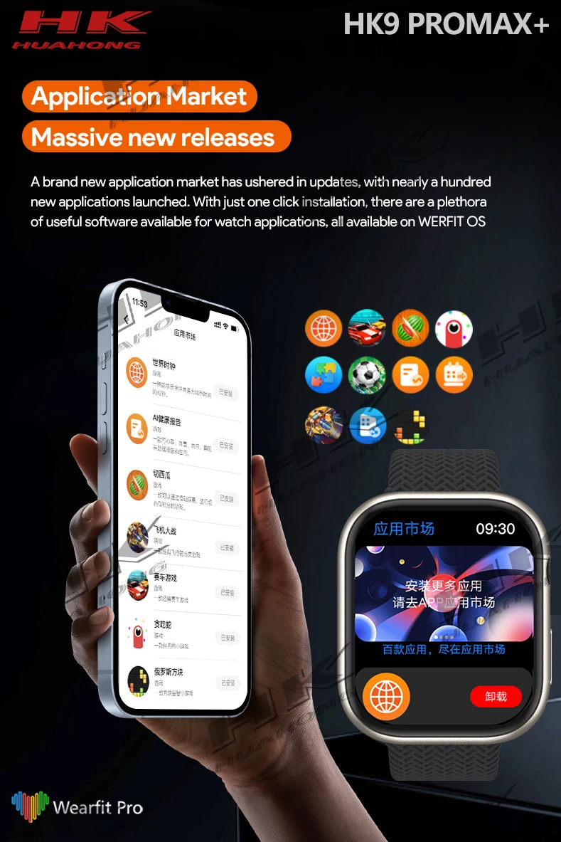 ֽ HK9 PRO MAX ÷ Ʈ ġ, AMOLED ChatGPT, 2GB ROM, HK9 PRO Max + BT ȭ, AI ġ ̽, NFC ħ Ʈġ