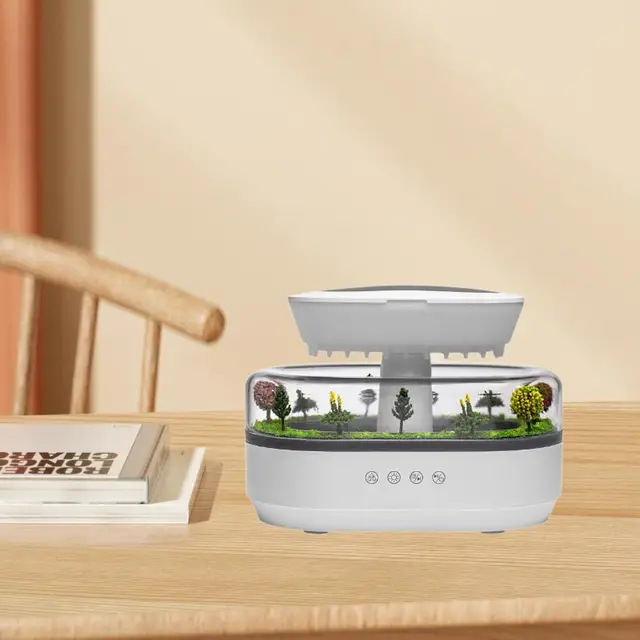 Microlandscape Decor Desktop Humidifier UK 220V Plug Versatile Essential Oil Diffuser 20.6x12x15.5cm for Gym Lightweight Stylish 3