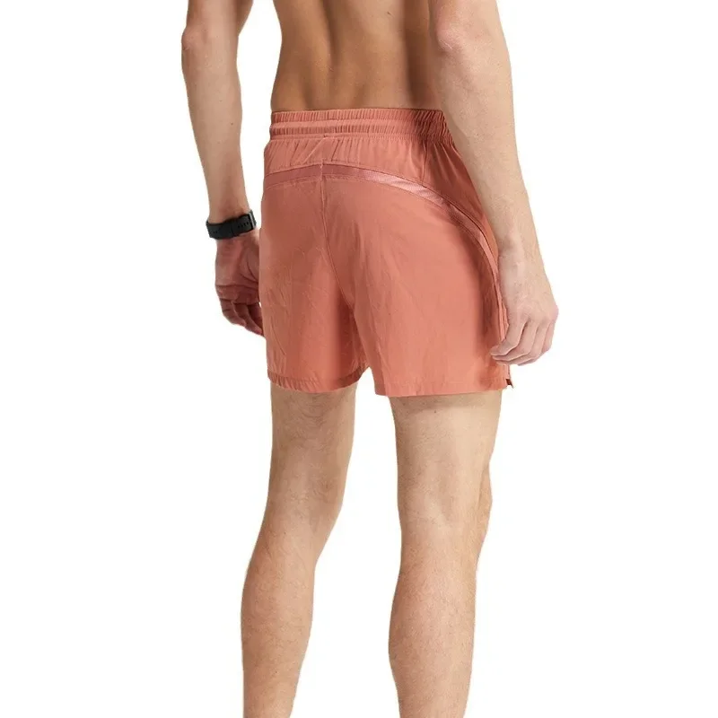 Men's Quick Dry Breathable Outdoor Running Marathon Fitness Training Shorts Elastic Waist Sports Pants For Skateboarding