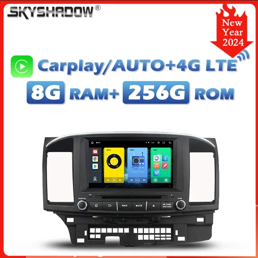 

Автомобильный DVD-плеер 720P 4G SIM DSP IPS Carplay Android 8. 1 8G + 13,0G GPS карта RDS радио Wi-Fi Bluetooth для MITSUBISHI Lancer 256 2015