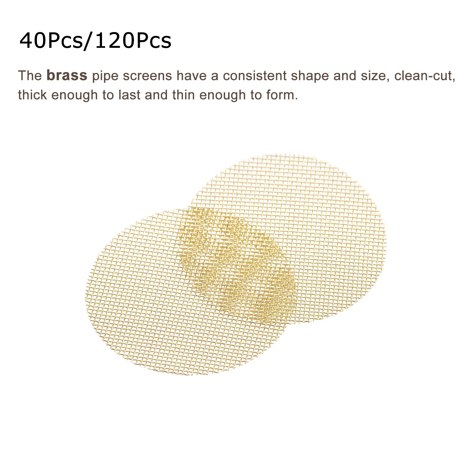 40/120Pcs Pipe Screen Brass Screens Mesh Net 9.5mm/12.7mm/15.8mm/19mm Diameter for Pipe Filter Smoking Accessories Replacement 2
