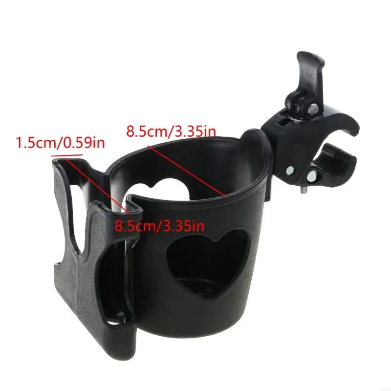 J6BE Stroller Cup with Smartphone Mount Elegant Designings Pushchair Drink Stand