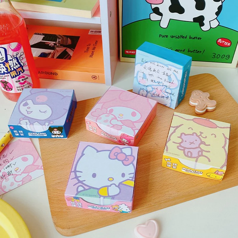 

250 шт., фотобумага, Kawaii Kuromi Melody Cinnamoroll Note, декоративная бумага, школьные канцелярские принадлежности для студентов