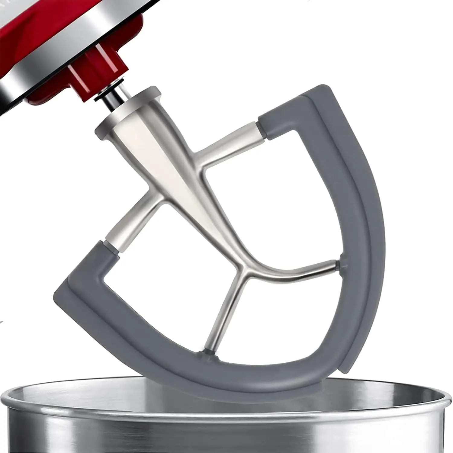 Flex-Edge Paddle Attachment for Kitchenaid 4.5-5 QT Tilt-Head Stand Mixer Replacement Silicone Beater Bowl Scraper Blade