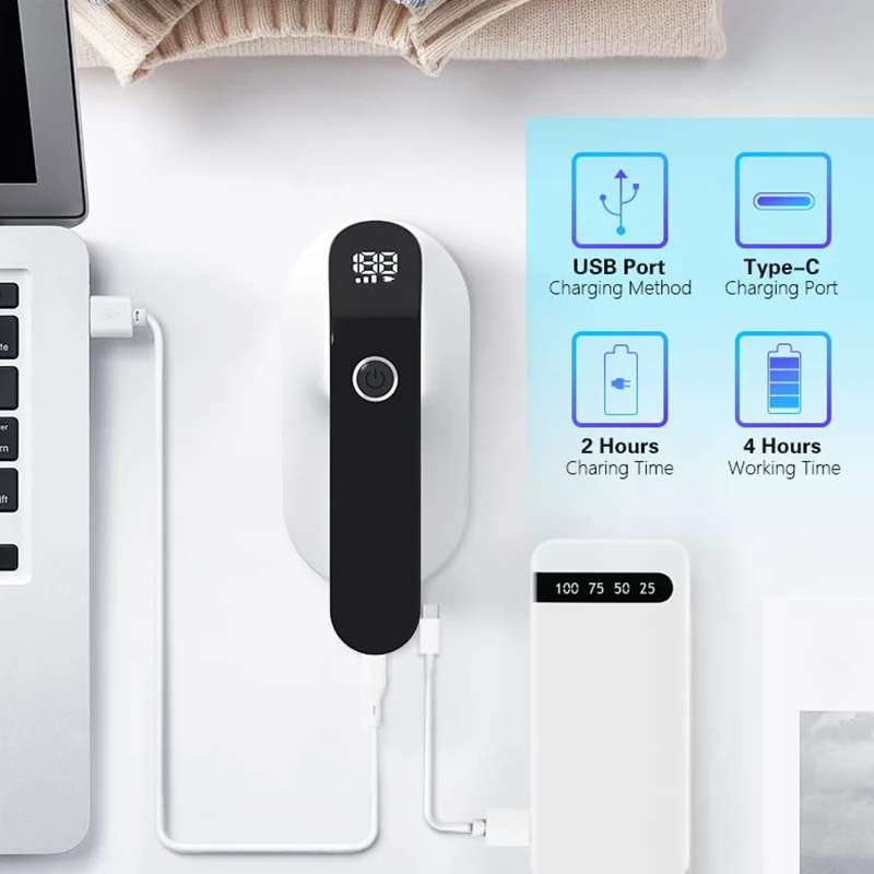 Description Picture 6 of itemPortable Electric Lint Remover for Clothing Fuzz Pellet Removal 3 Modes Rechargeable Woolen Sweater Fabric Removal Shaving Tool