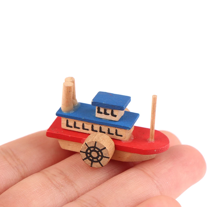 

1:12 Dollhouse Miniature Ship Boat Simulation Ferry Model For Doll House Decor Kids Pretend Play Toys Gift
