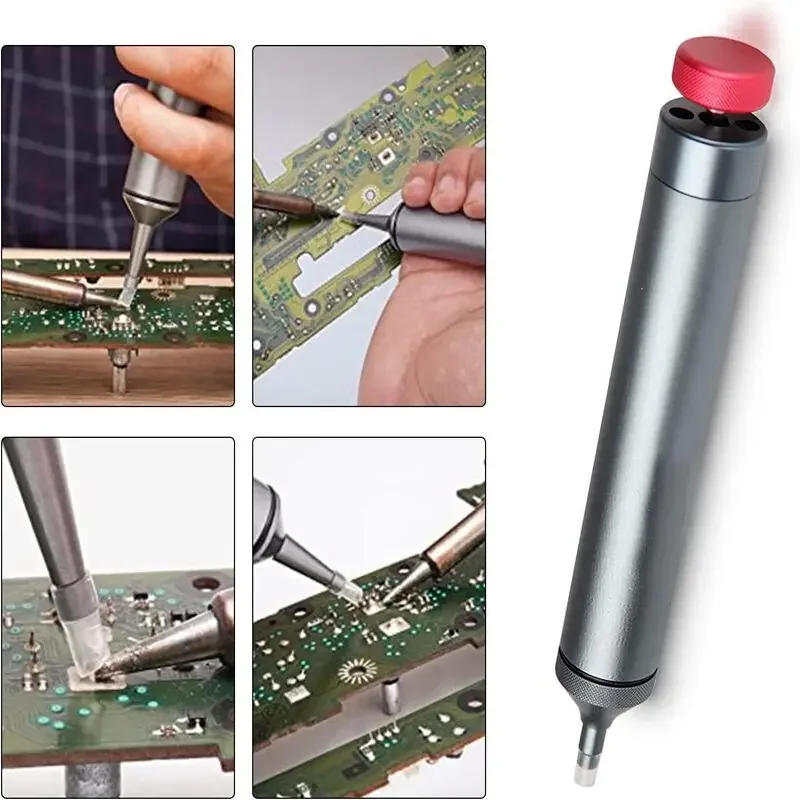 Solder Sucker Non-Clog Desoldering Pump Tin Gun Soldering Sucker Pen Removal Vacuum Solder Iron Desolder Welding desoldering suction pump desoldering pump desoldering tool electrothermal solder sucker