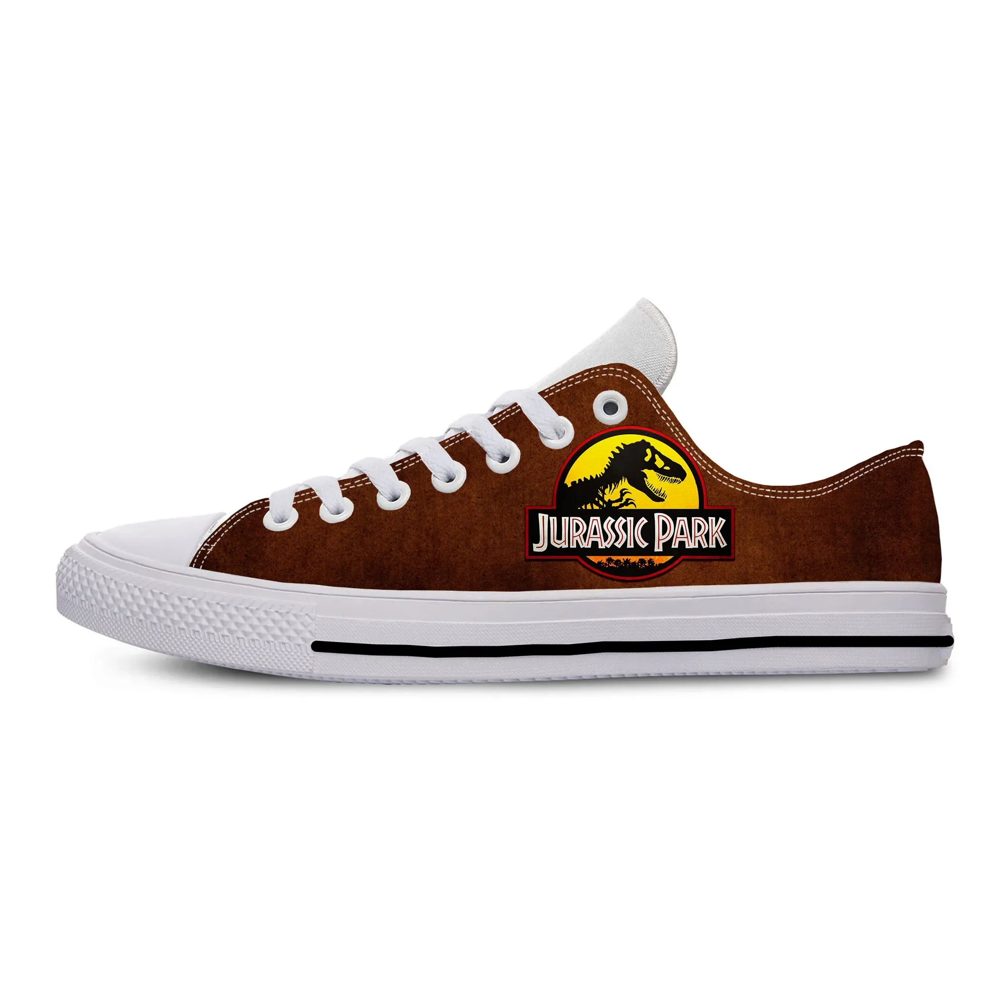 Hot Jurassic Park Movie Dinosaur Anime Cartoon Casual Shoes Lightweight Men Women Sneakers Low Top Breathable Summer Board Shoes