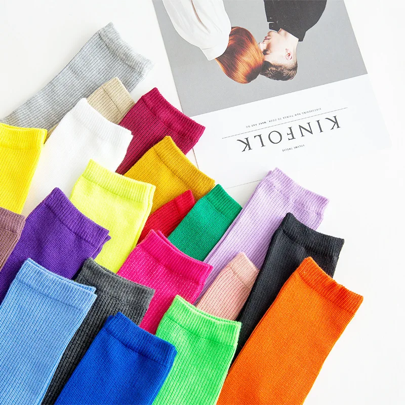 Vibrant Dance Sports Socks for Women - Breathable Cotton in Stunning Solid Colors
