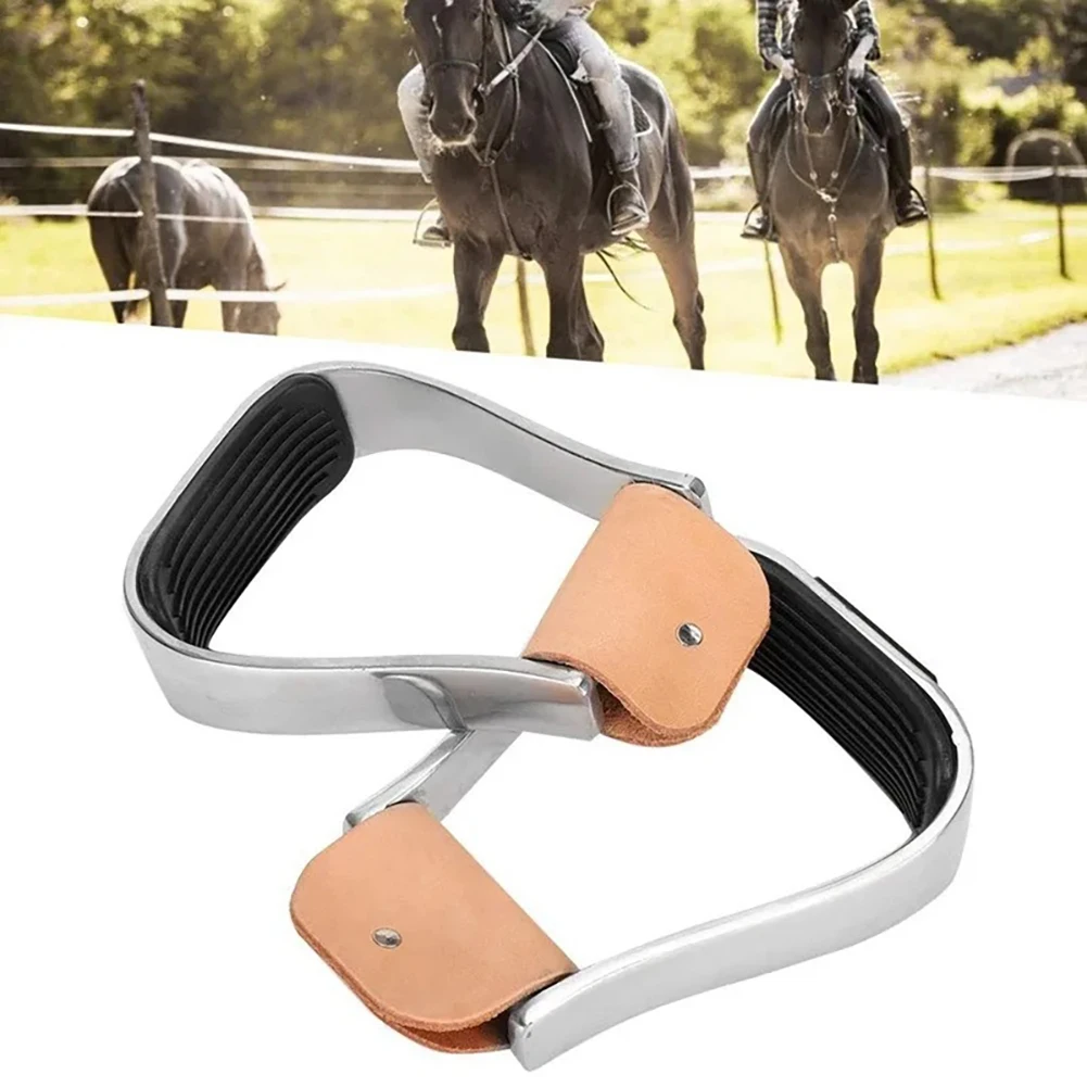 Horse Riding Stirrups Trail Stirrups For Saddle Western With Anti-Slip Rubber Pad Aluminum Lightweight Western Horse