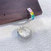 S925 Silver Colorful Geometric Heart-Shaped Hoop Earrings for Women Girls High-end Original Fine Jewelry Valentine's Day Gifts 2