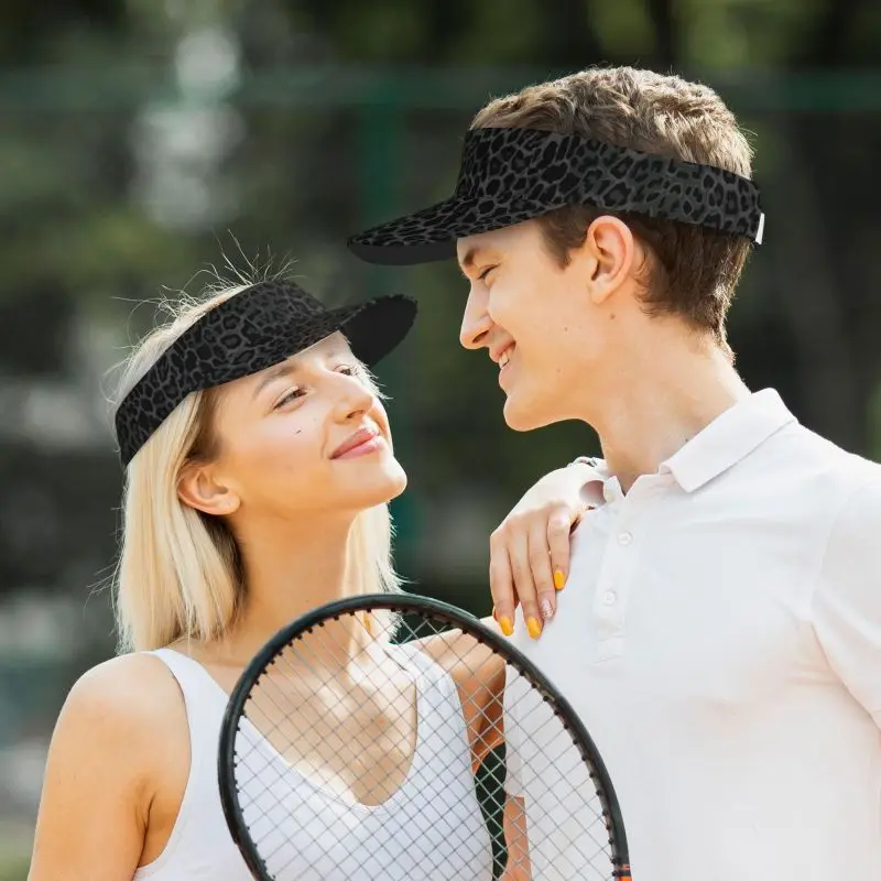 Sports Sun Visor With Leopard Print For Running Tennis And Golf_voghion.com