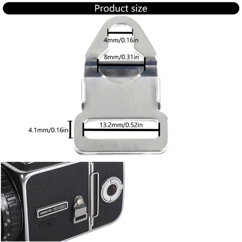 향상된 내구성 버클을 위한 Hasselblad 203, 205, 500C, 500CM용 스테인레스 스틸 카메라 스트랩 러그 어댑터 1쌍