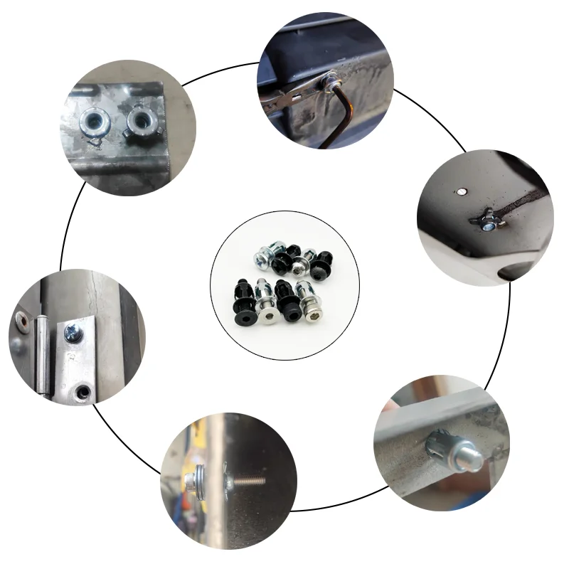 Petal Shape Metal Rivet Nut Screw Bolt Set Hexagon Screws Panel