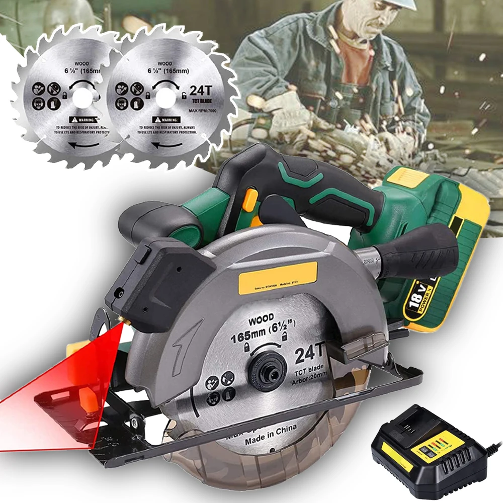 185mm Brushless Circular Saw Multifunctional 5000RPM Cutting Machine With  Laser Guide Auxiliary Handle For Makita 18V Battery - AliExpress