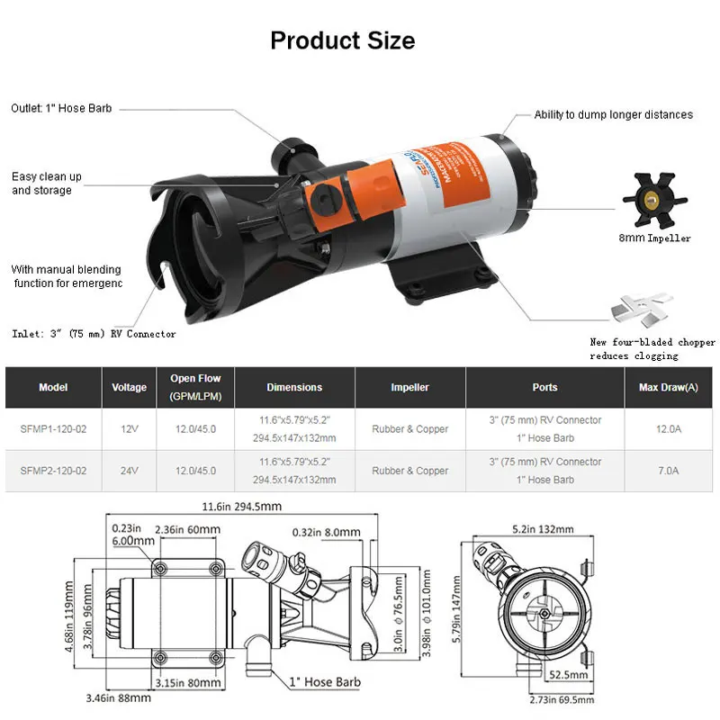ポイント10倍 Seaflo 02シリーズ45lpm汚水ポンプrv水タンクポンプトイレポンプ汚水ポンプヨット12v 24v車の水ポンプ 配送員設置送料無料 Www Moodle Iskoom Ba