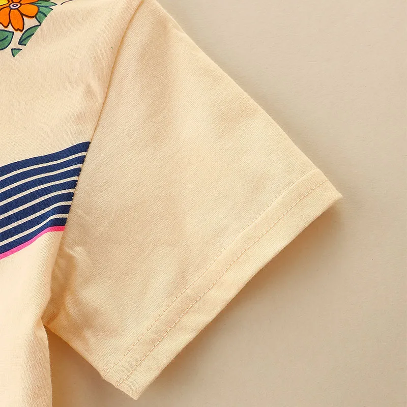 Fashion Baby Girls Blouses T-shirt Cartoon Guitar Cotton Chidlren Kids Clothes for Teenagers Tops