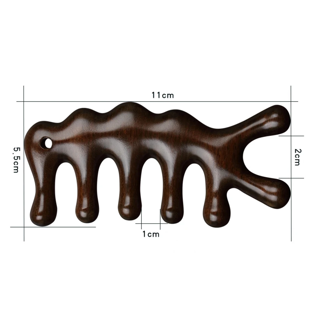 Wide Toothed Sandalwoods Comb Multi-Functional Meridians Massage Comb Hair Washing Comb Shower Brush Hair Styling Accessories