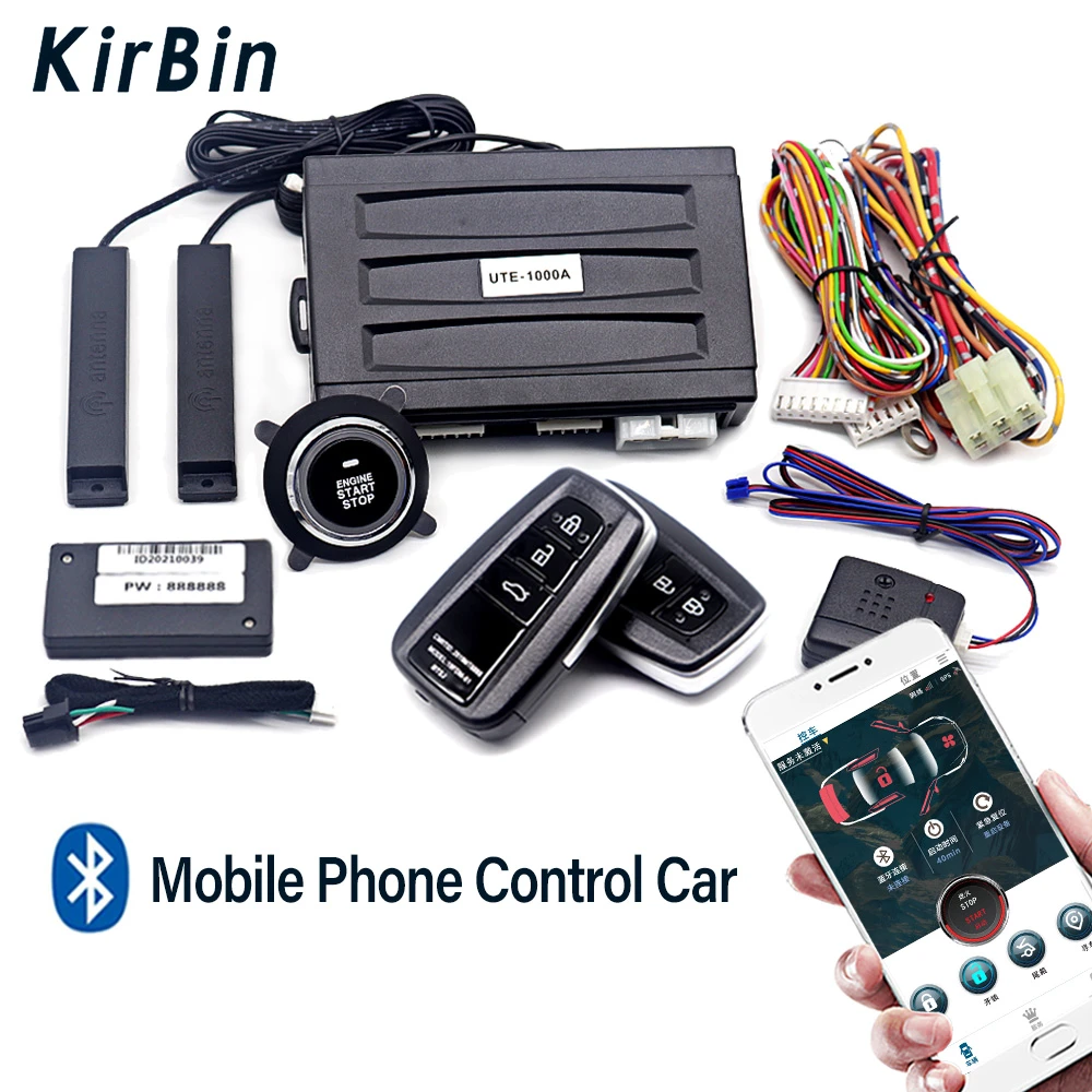Universal Car Alarm AutoStart Keyless Entry System Remote Start Kit For
