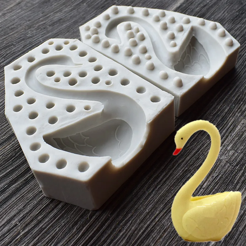 

NEST 3D Swan Shaped Silicone Press Mold Cake Decoration Fondant Cake 3D Food Grade Silicone Mould 1451