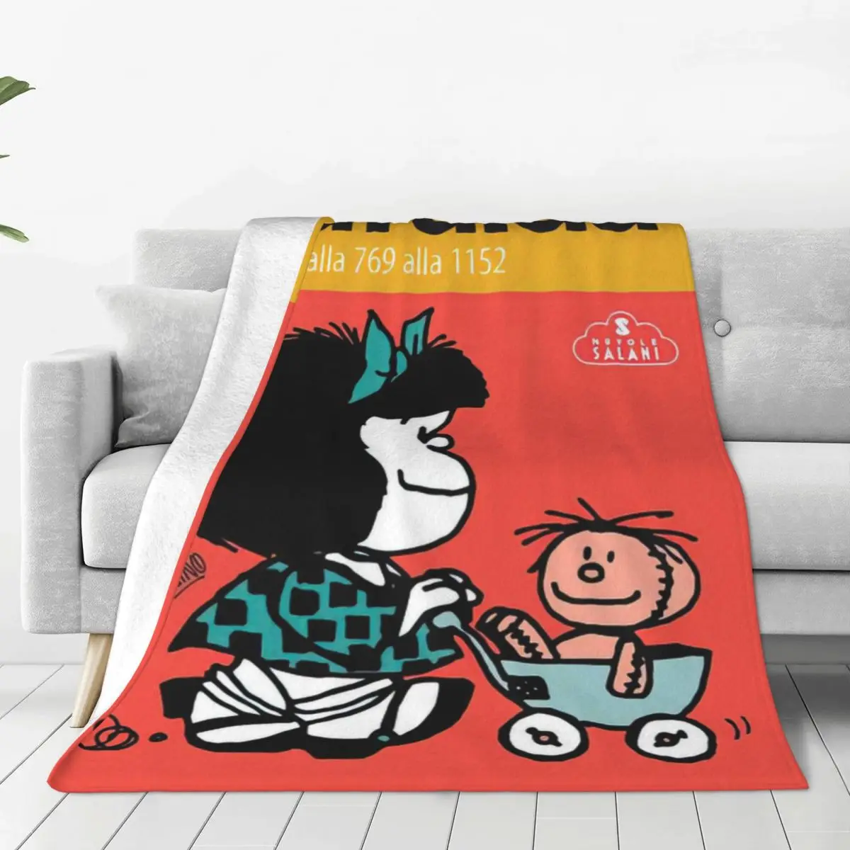 

Mafalda Flannel Fleece Blanket For Kids Teens Adults Soft Cozy Warm Fuzzy