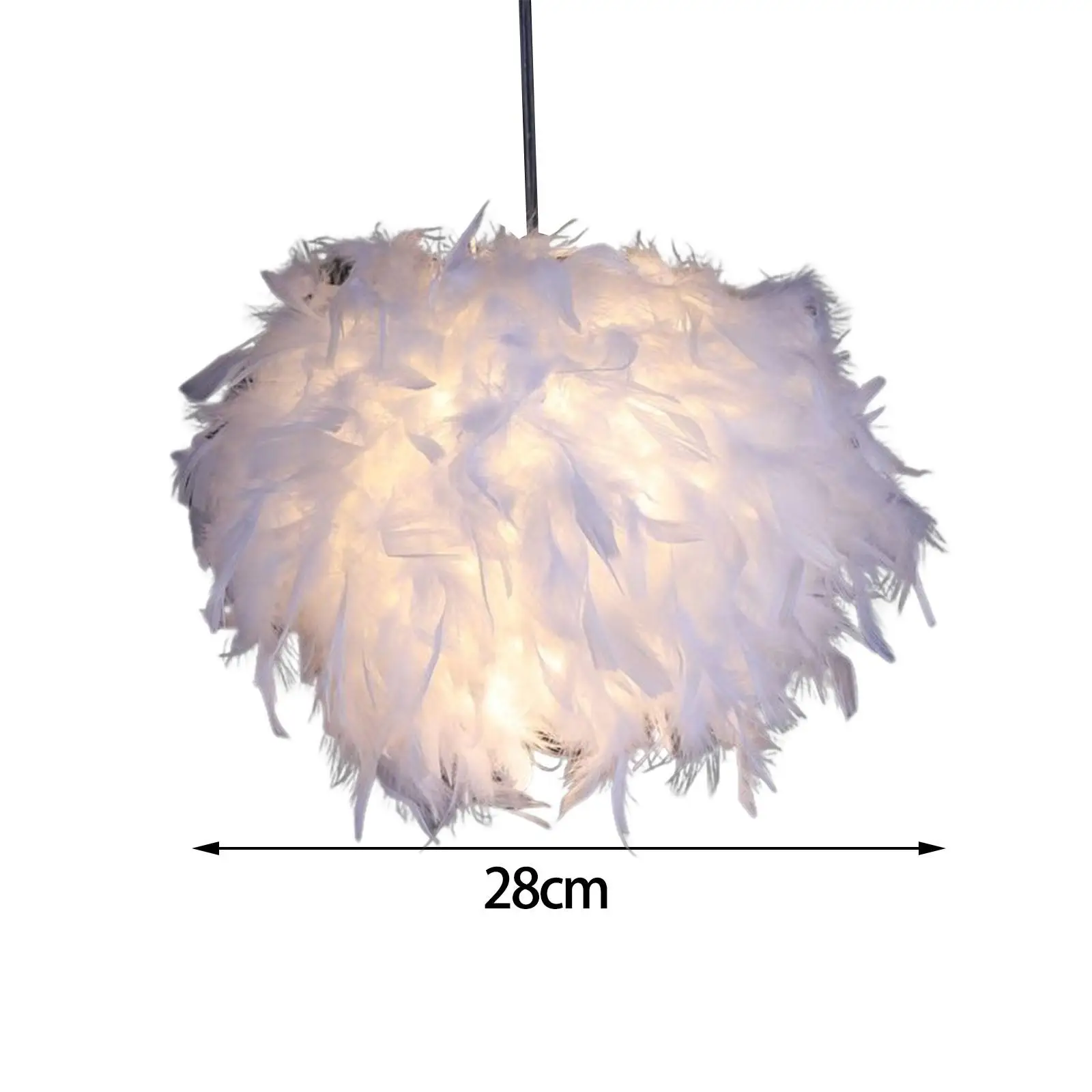 Minimalist Feather Lampshade for Desk Night Light Bedside Lamp Decoration