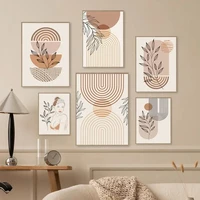 Creative Bohemian Light-สีบล็อกผ้าใบพิมพ์ Nordic Minimalist Line Wall Art โปสเตอร์สําหรับห้องนั่งเล่นห้องนอน & Home Decor 3