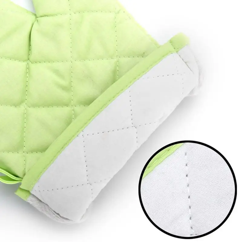 High Temp Oven Mitts Long Cooking Mitts Waterproof Non-slip Cooking Gloves Anti-Scald Kitchen Potholder Flexible Thick Heat