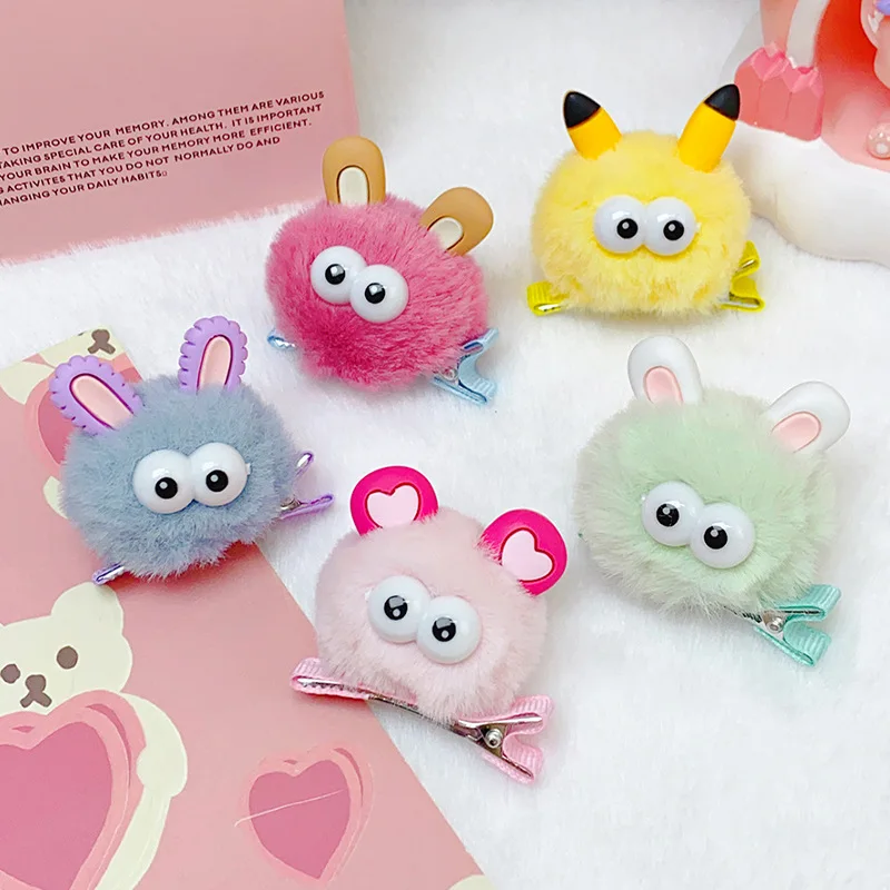 

Cute Funny Big Eyes Cartoon Little monster Hair Clip For Girls Lovely Hair Decorate Hairpin Hairgrip Kids Hair Accessories