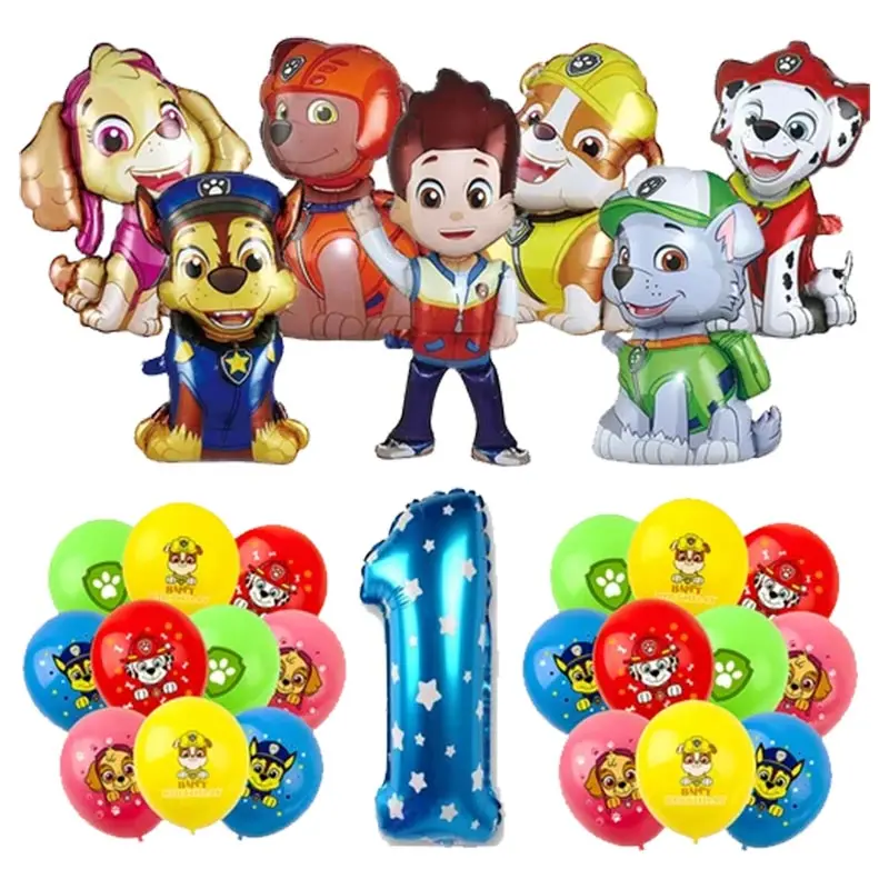 Paw Patrol Geburtstagsdekoration Skye Geburtstagsdekorationen Set Luftballons Hintergrund Teller Tassen Paw Patrol Geburtstagsparty Gastgeschenke Geschenk – Detail 35