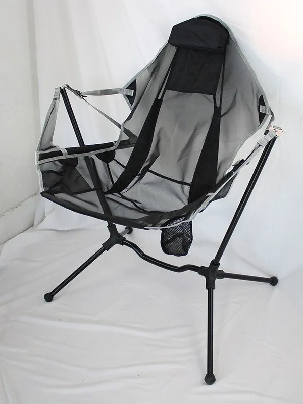 Outdoor Integrated Rocking Chair Aluminum Alloy Camping New Folding Chair Can Lie Down Camping Ultra Lightweight