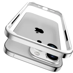 Orange Bumper Case with Hybrid Silicone Frame and Luxury Light Aluminum Metal Finish - iPhone 17 Pro (Silver BK)
