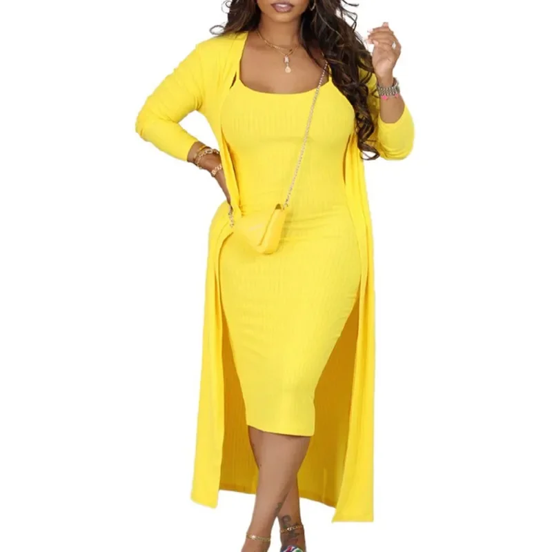 

2 PCS Set African Dresses for Women Bodycon Mermaid Sexy Maxi Dress Elegant Wedding Gowns with Coat Ankara Outfits Robe 2023