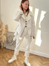  New Winter Coats Women Thick Faux Leather Fur Sheepskin Coat Female Fur Leather Jacket Aviator Jacket Casaco Feminino trf 