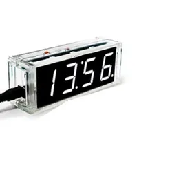 DIY Digital Clock Kit with Date, Week, Temperature Display, and Alarm - Soldering Practice and Learning Project (White DIY Kit)