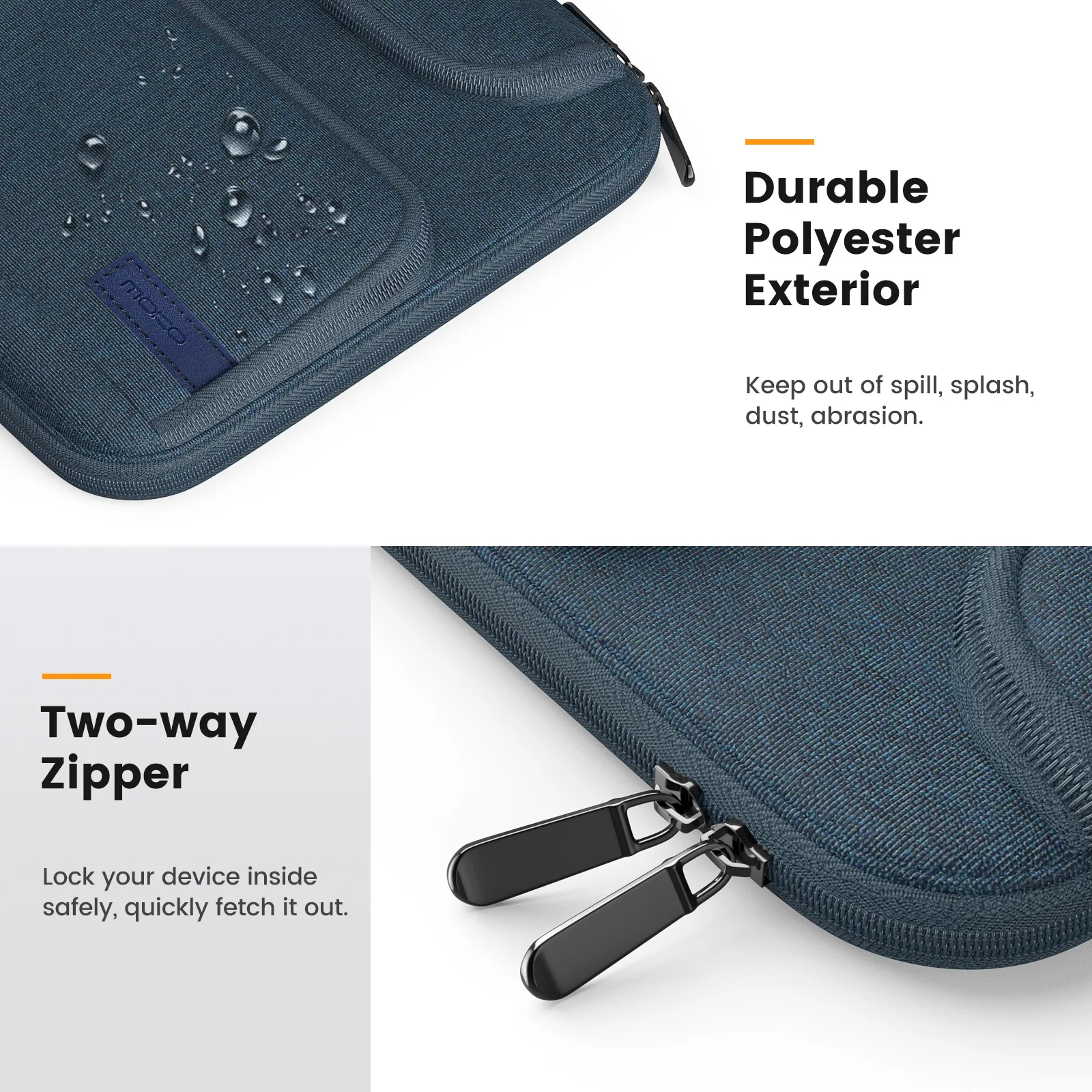 Moko 911 Polegada Tablet Luva Case para Galaxy Tab s8 11 Ipad ar 10.9 2023 Ipad Pro 11 Bolsa de Poliéster Impermeável com Duplo - Imagem 4