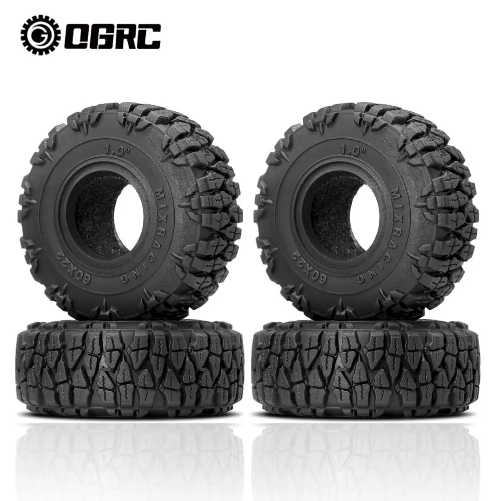 Ogrc 1.0 Pneumatici Morbidi E Appiccicosi 1.0 Pneumatici Cingolati Per 1/18 Trx4M 1/24 Rc Crawler Axial Scx24 Fms Fcx24 Rc Crawler Car-60*22Mm