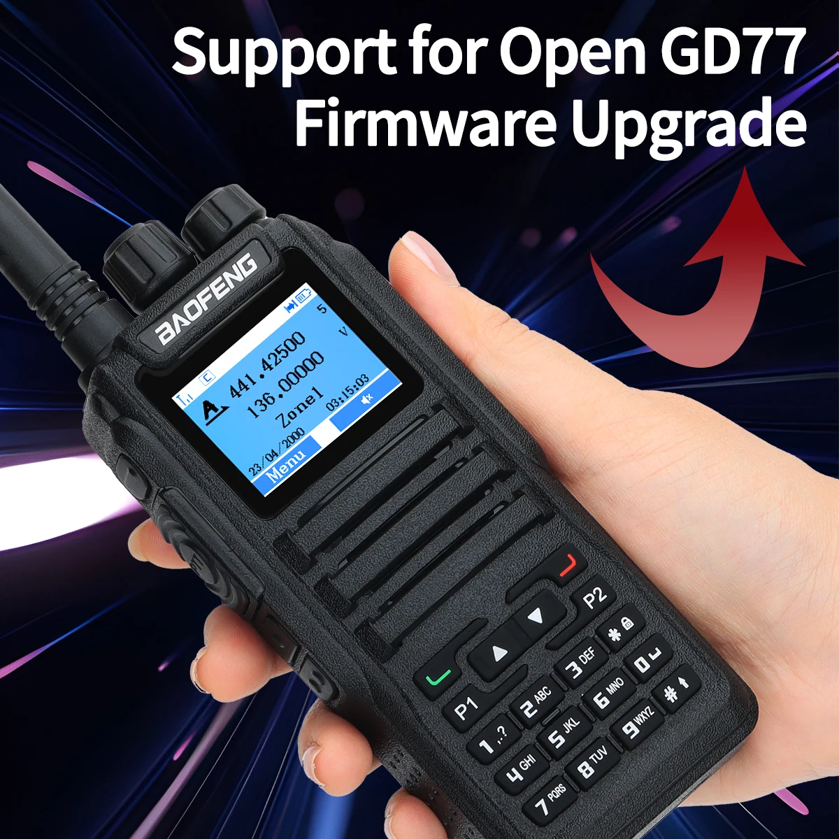 DMR DM 1701 Digital Walkie Talkie Dual Mode Analog Two Way Radio Open GD77 Dual Time Slot Tier 1+2 Ham Radio DR 1801 5