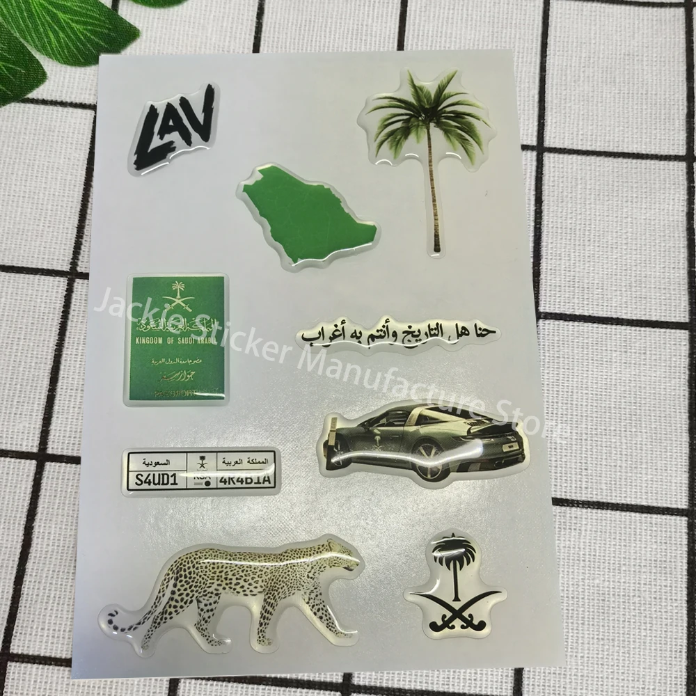 Arab personal phone case dome epoxy sticker silicon resin ipad label popular decorative crystal jelly cute DlY glass shapes phone case sticker