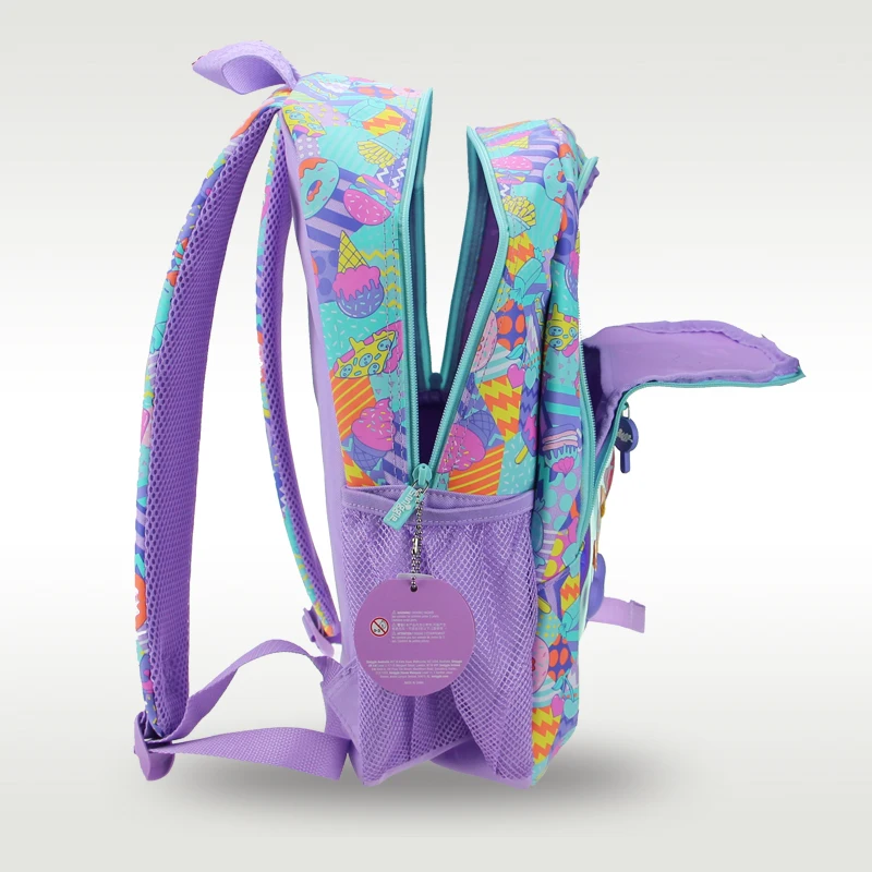 Australia Smiggle Original Children's Schoolbag Girls Dazzling Ice Cream Large Capacity School Learning Supplies 16 Inches